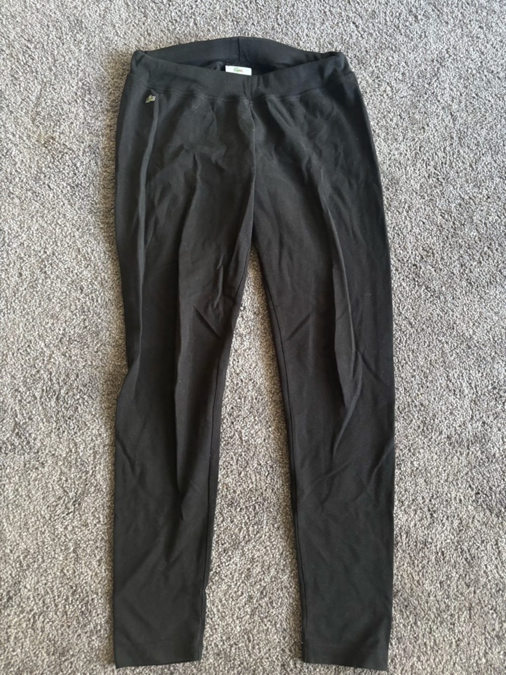 Lacoste Black leggings with Green Crocodile Tag